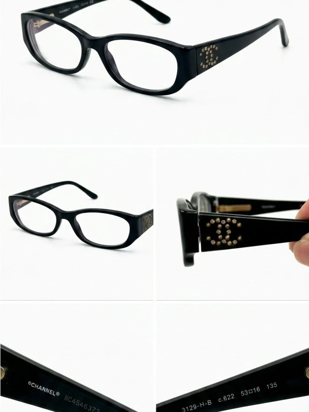 CHANEL | Accessories | Chanel Black Crystal Cc Accent  display picture 1